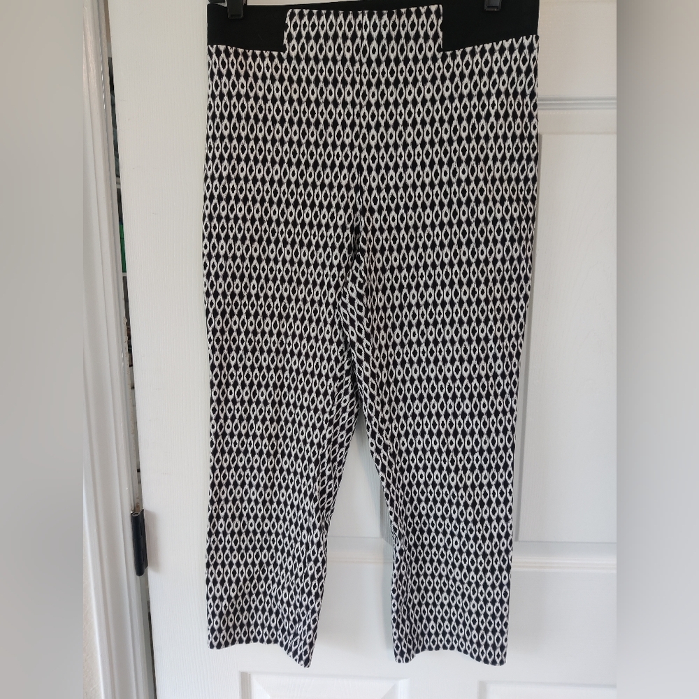 Medium Black and White Patterned Pants - image 2